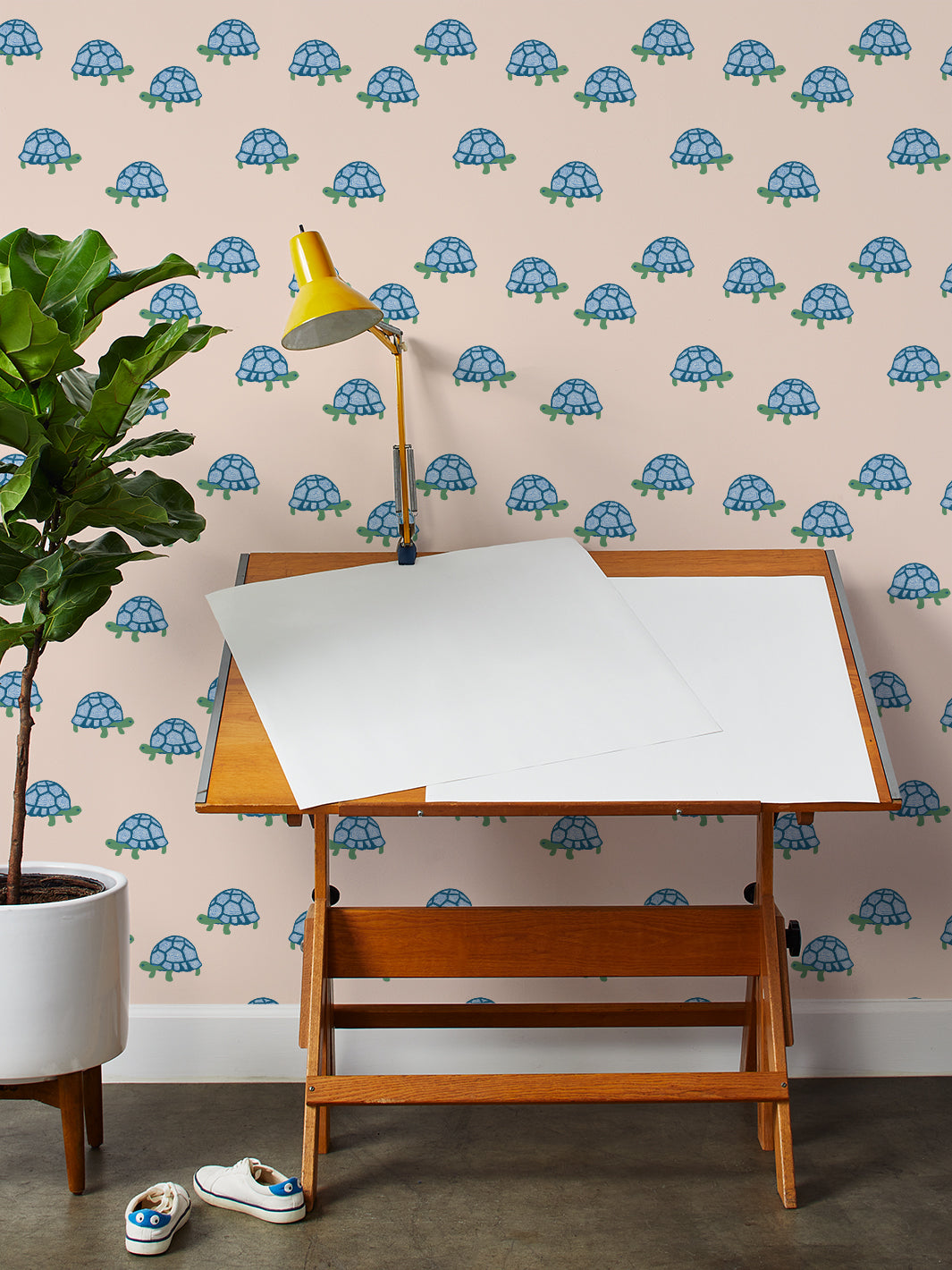 'tortoise' Wallpaper By Tea Collection - Peach