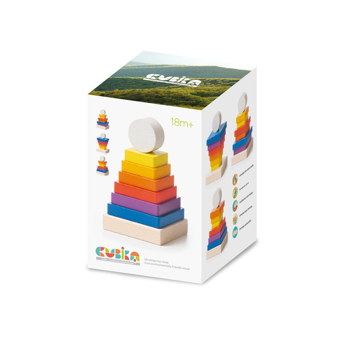 Wise Elk/cubika Wooden Toy - Stacking Tower Ld-14