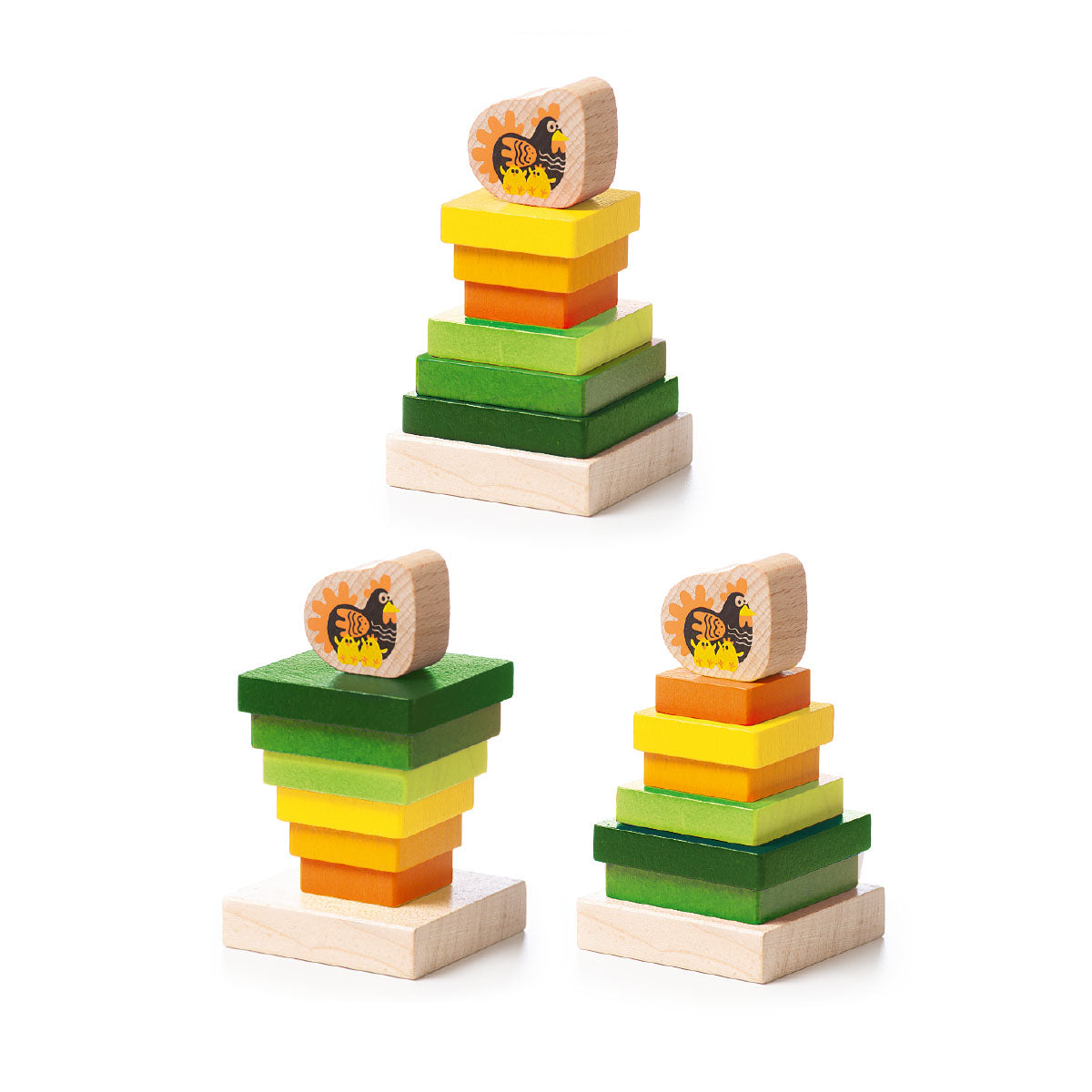 Wise Elk/cubika Wooden Toy - Stacking Tower Ld-15