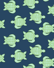'trailing Turtles' Wallpaper By Tea Collection - Navy