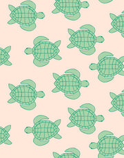 'trailing Turtles' Wallpaper By Tea Collection - Peach