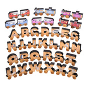 Abcs Magnetic Letter Train Express With Organic Cotton Bag | Cherry Wood | Made In The Usa 🇺🇸