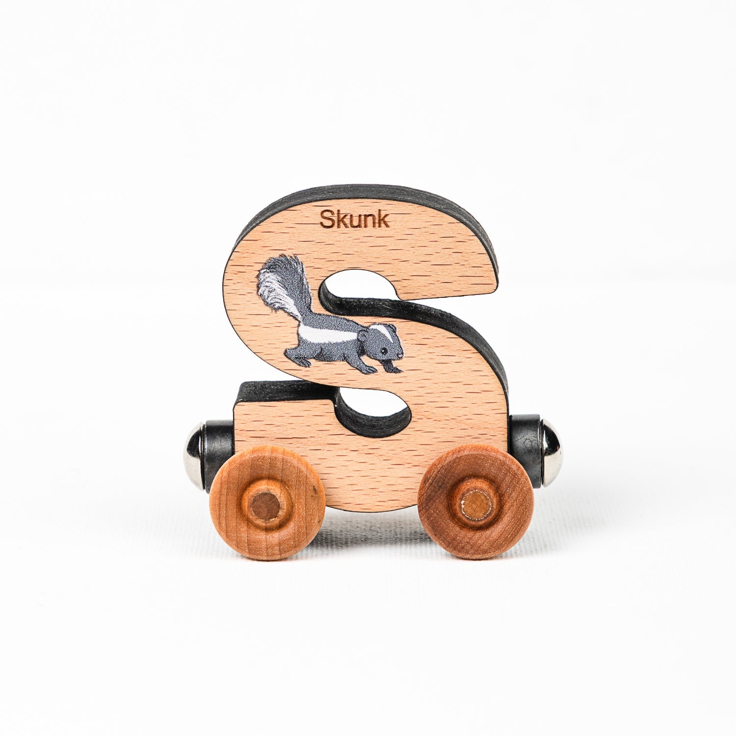 Abcs Magnetic Letter Train Express With Organic Cotton Bag | Cherry Wood | Made In The Usa 🇺🇸