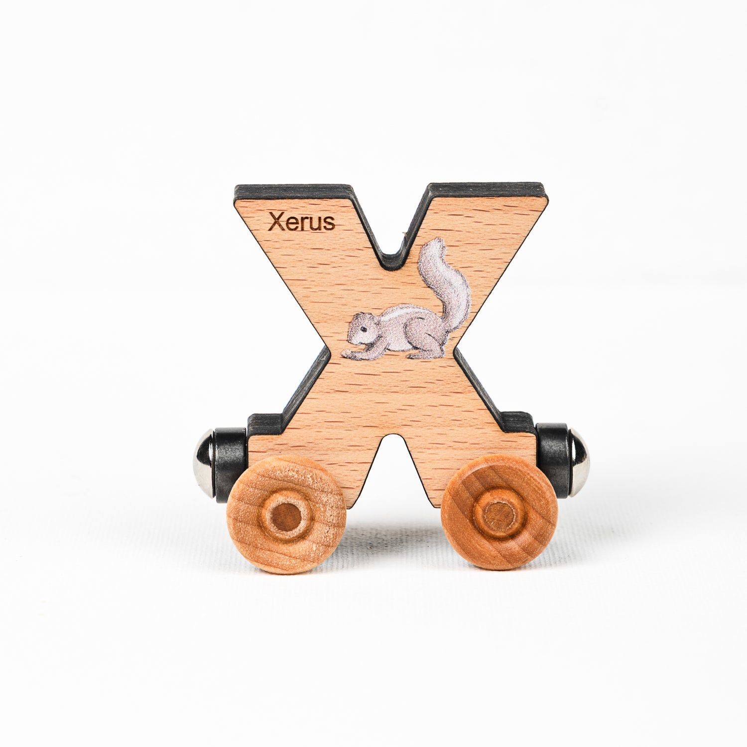 Abcs Magnetic Letter Train Express With Organic Cotton Bag | Cherry Wood | Made In The Usa 🇺🇸