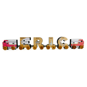Magnetic Personalized Letter Train With Organic Cotton Bag