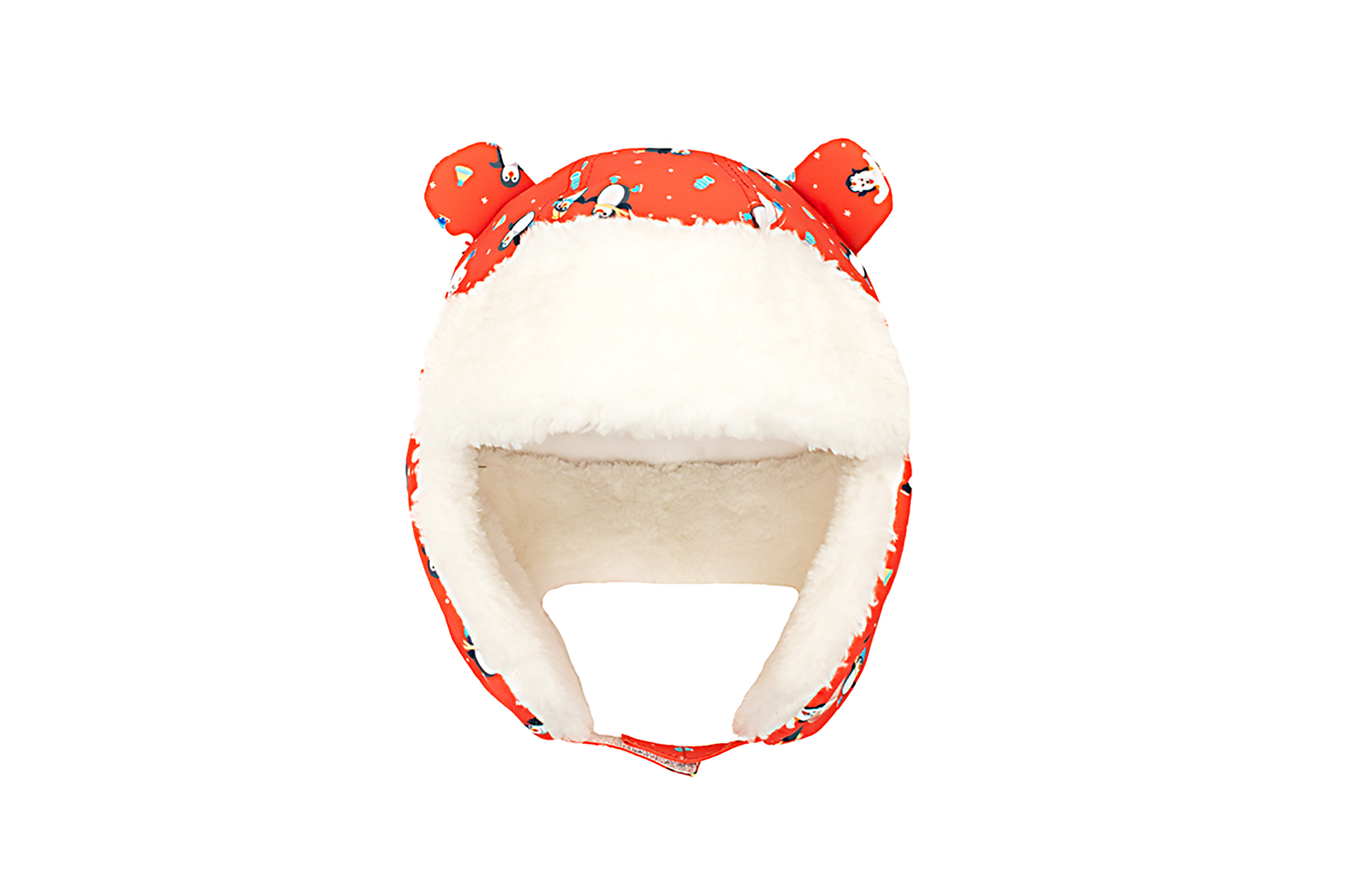 Baby/kids Water Repellent Trapper Hat - Skating Penguin