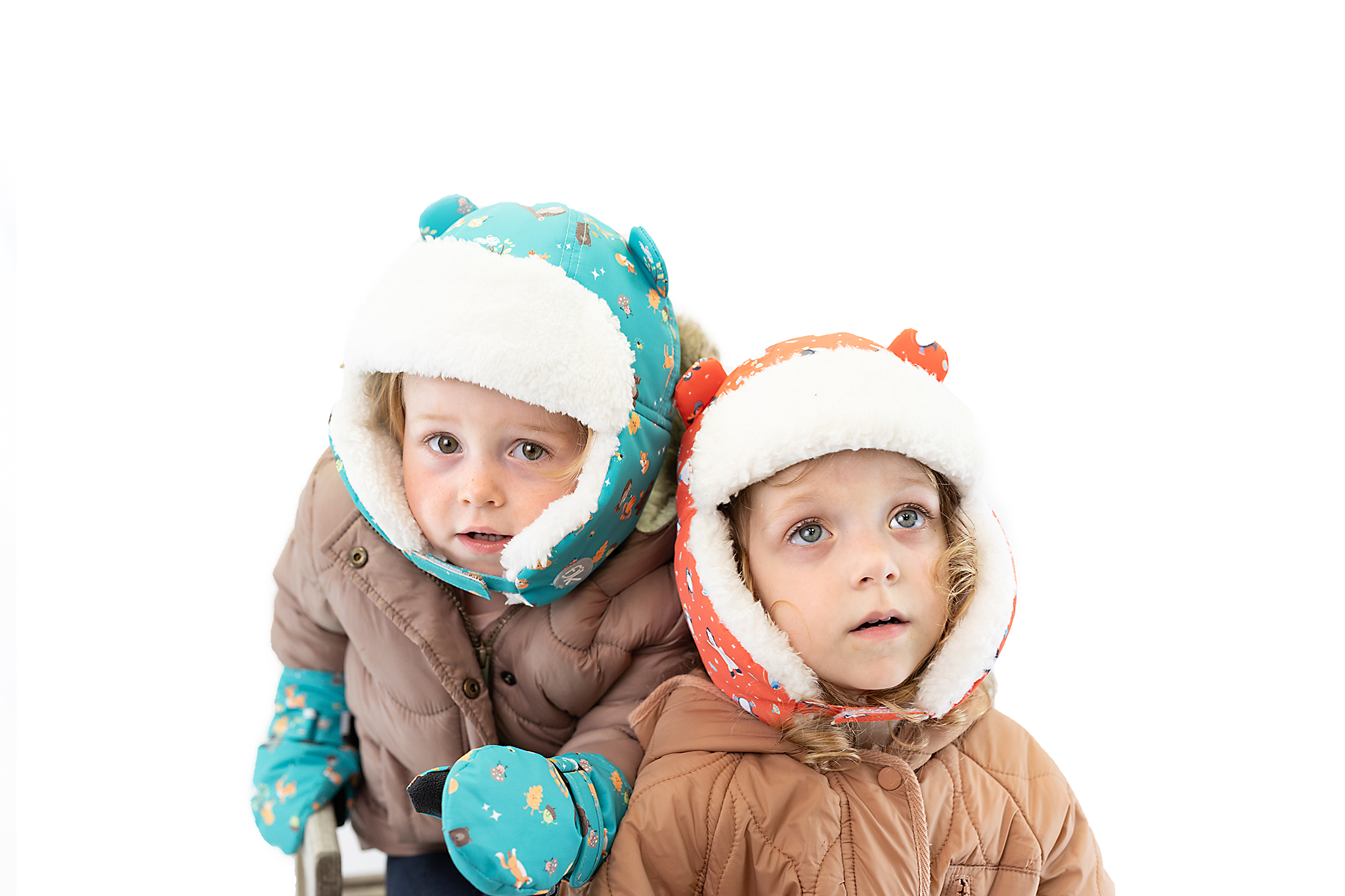 Baby/kids Water Repellent Trapper Hat - Skating Penguin