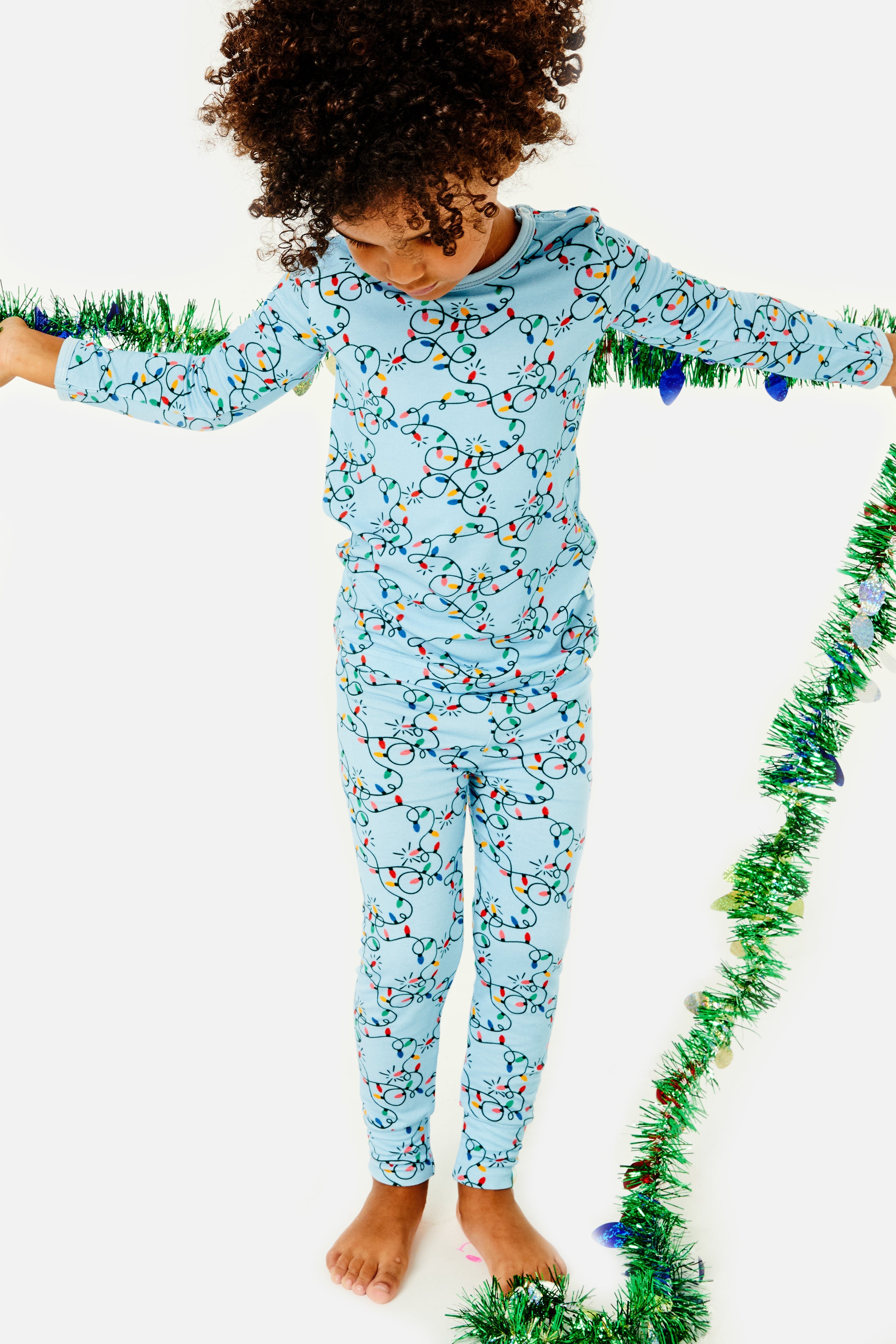 Long Sleeve Pajama Set - Holiday Lights