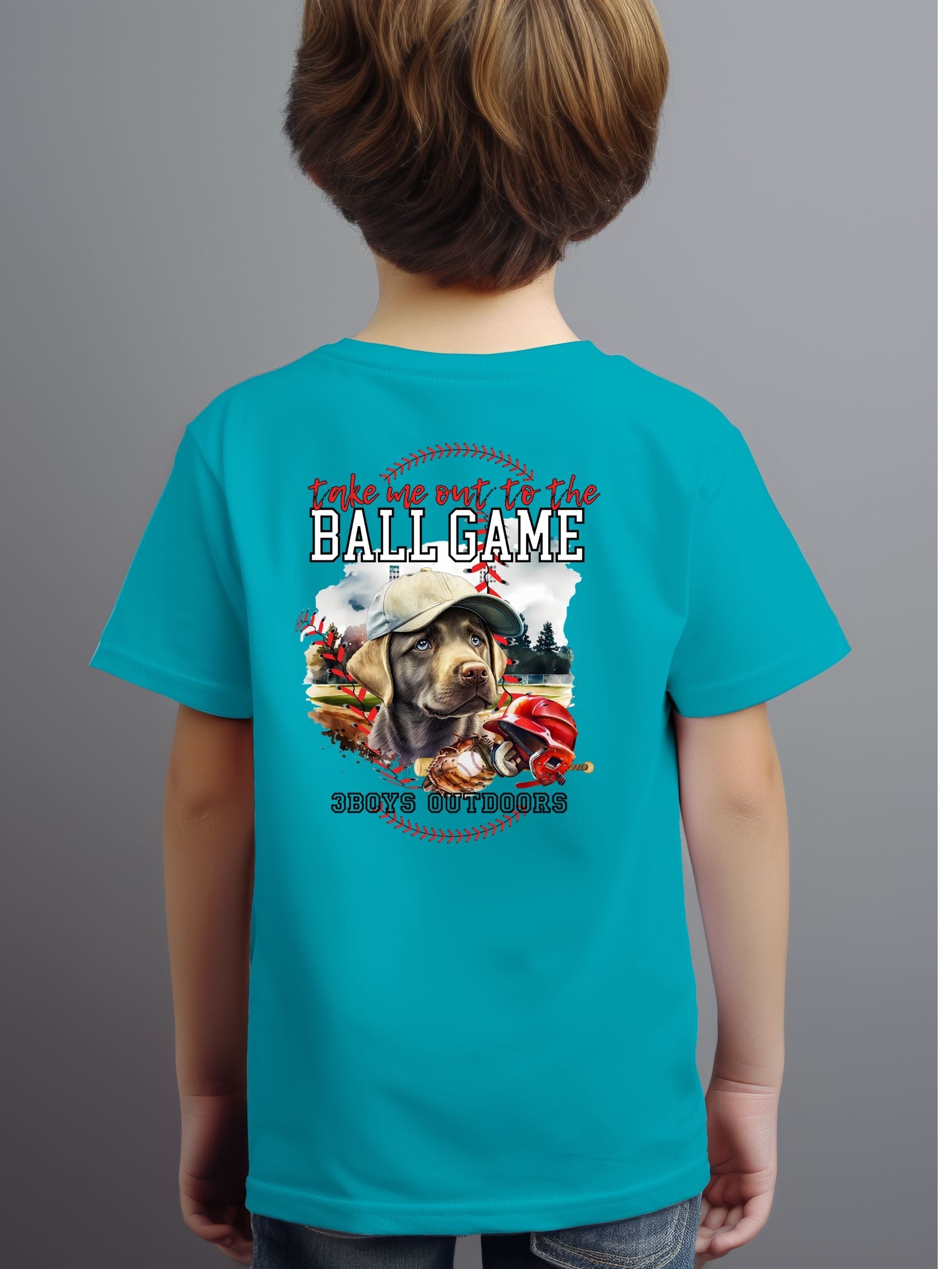 3boys Outdoors Take Me Out To The Ballgame Dog