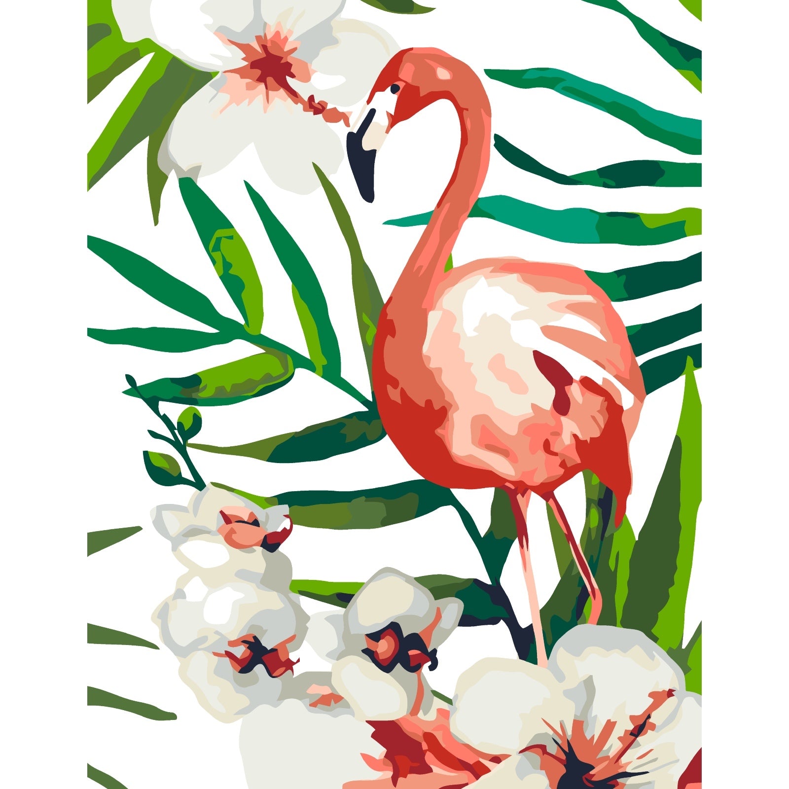 Tropical Bird – Paint By Numbers Kit | Artwille | 14x18 Inch Canvas