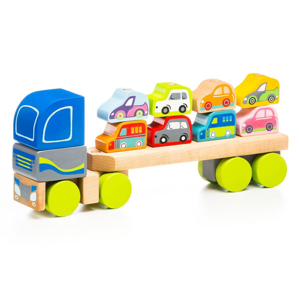 Wise Elk/Cubika Wooden Toy - Truck with Cars LM-12 by Wise Elk