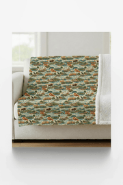 Maine Postcard Memories Sherpa Blanket
