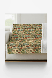 Arkansas Postcard Memories Sherpa Blanket