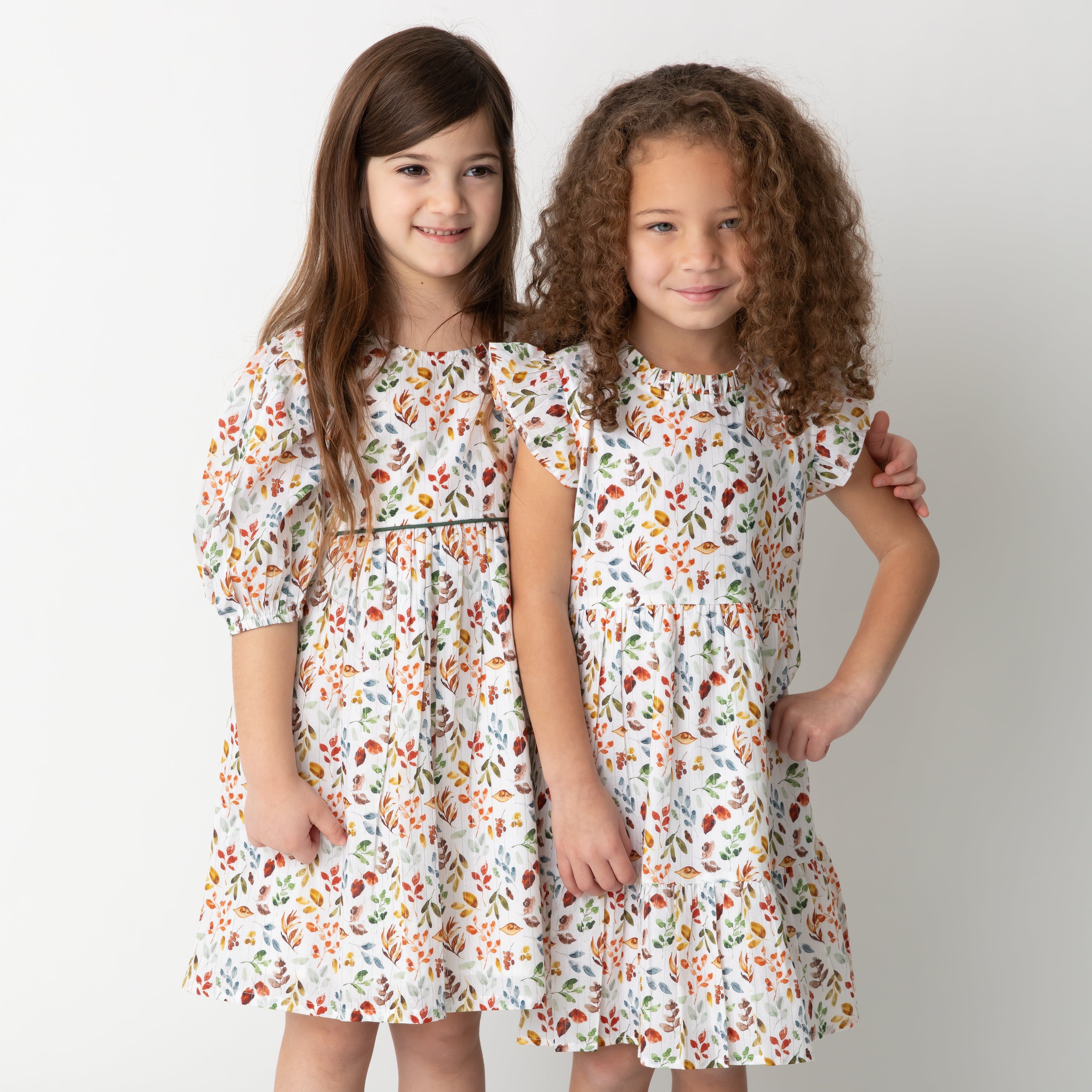 Autumn Leaves Ruffle Dress In Lurex