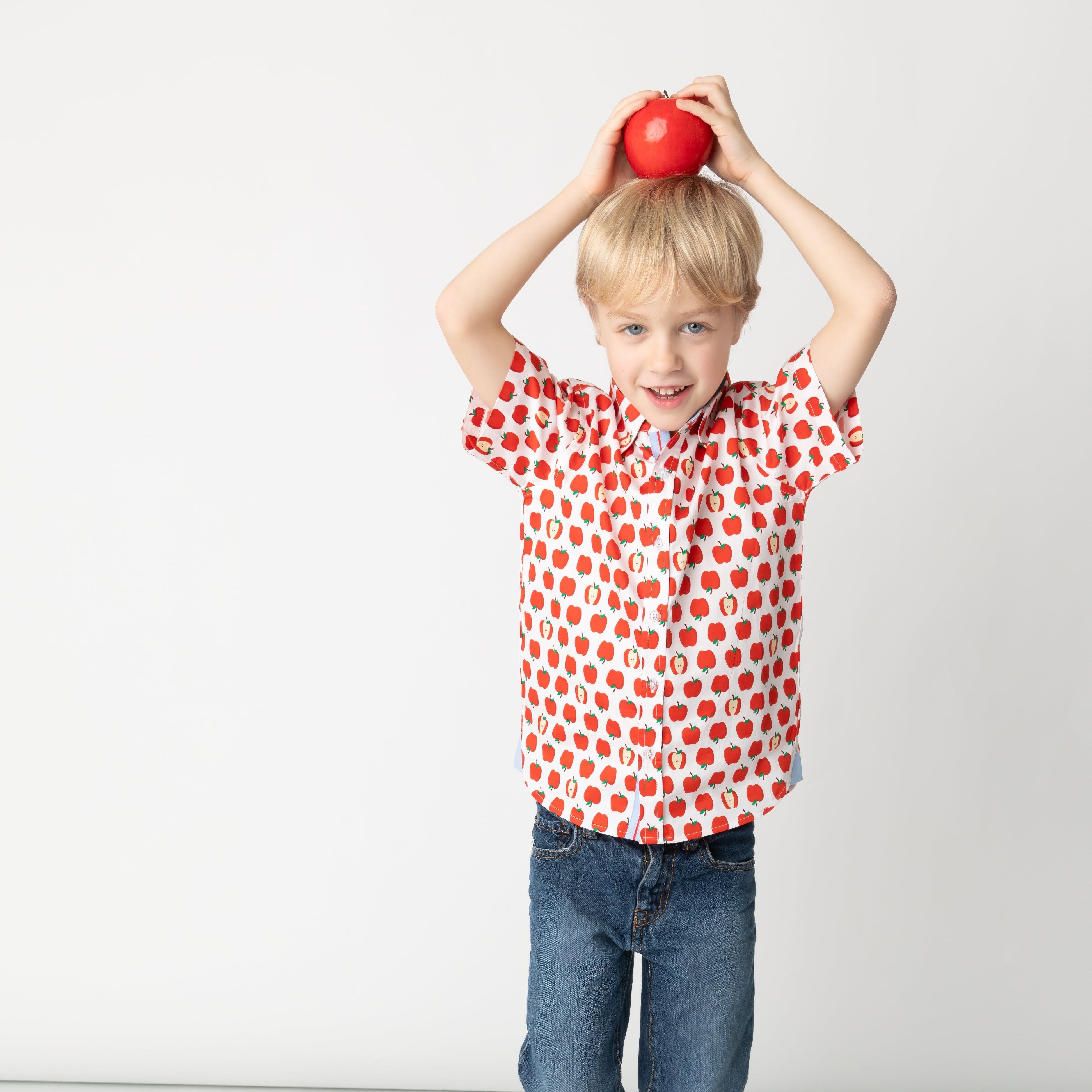 Red Delicious Shirt In Short Sleeves