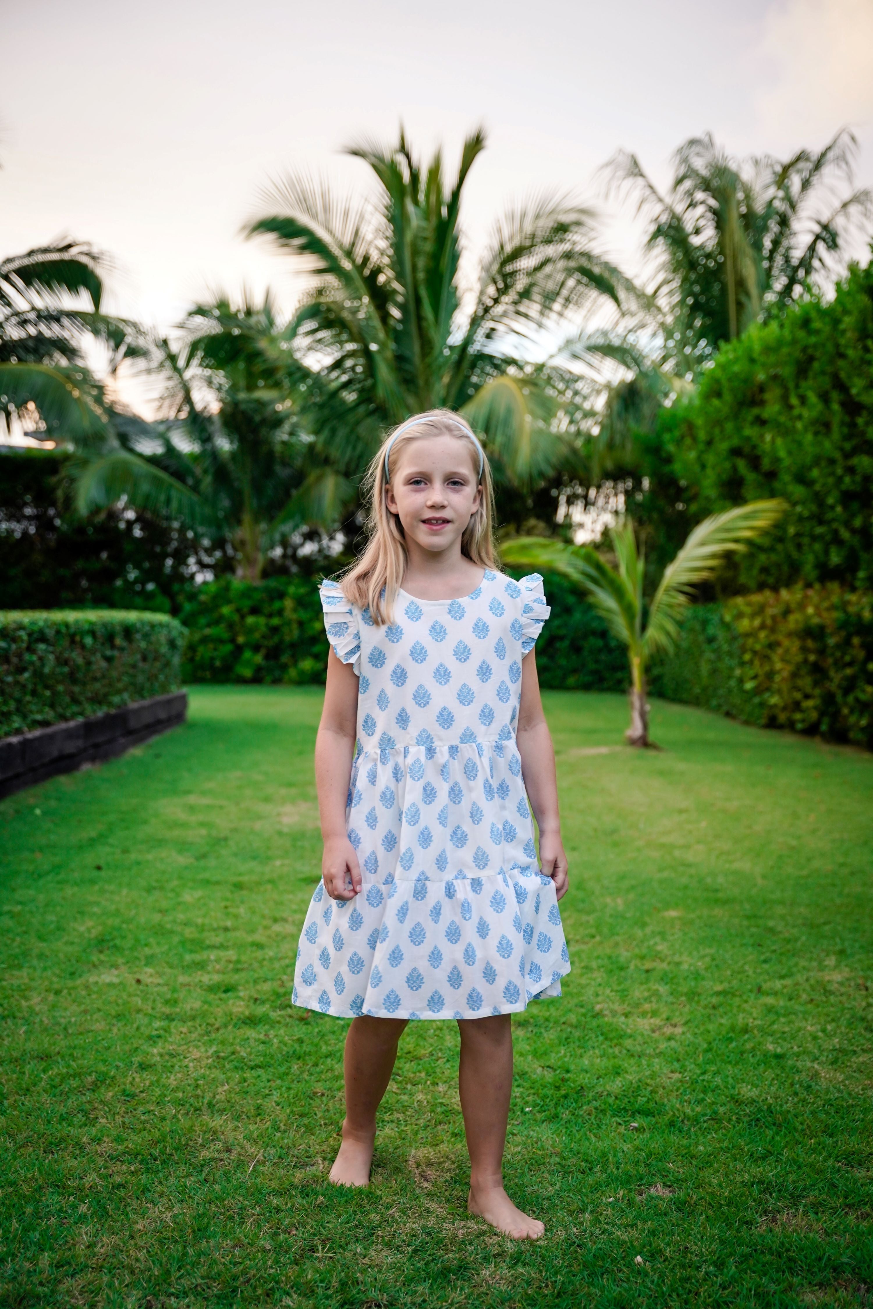 Damask Summer Tier Dress