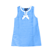 Blue Linen Shift Dress