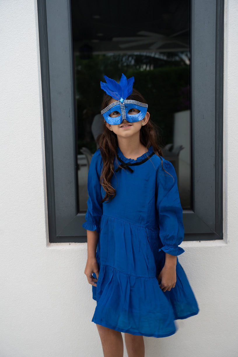 Electric Blue Tiered Dress