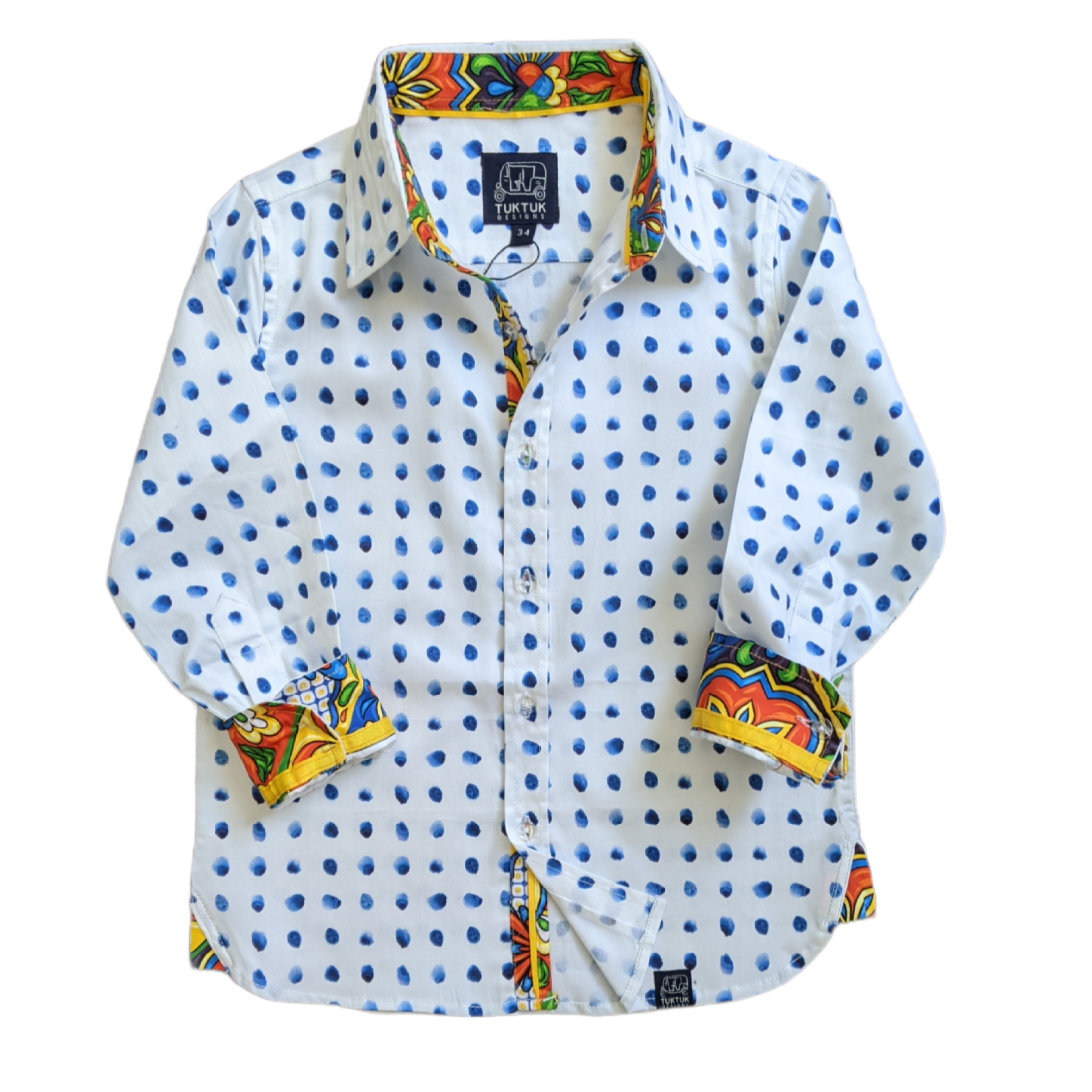 Watercolor Dots Shirt In Long Sleeves