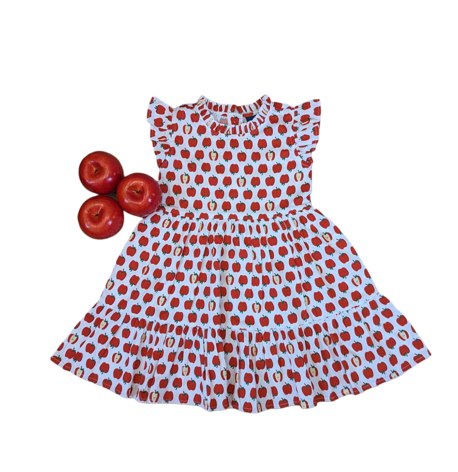 Red Delicious Ruffle Dress