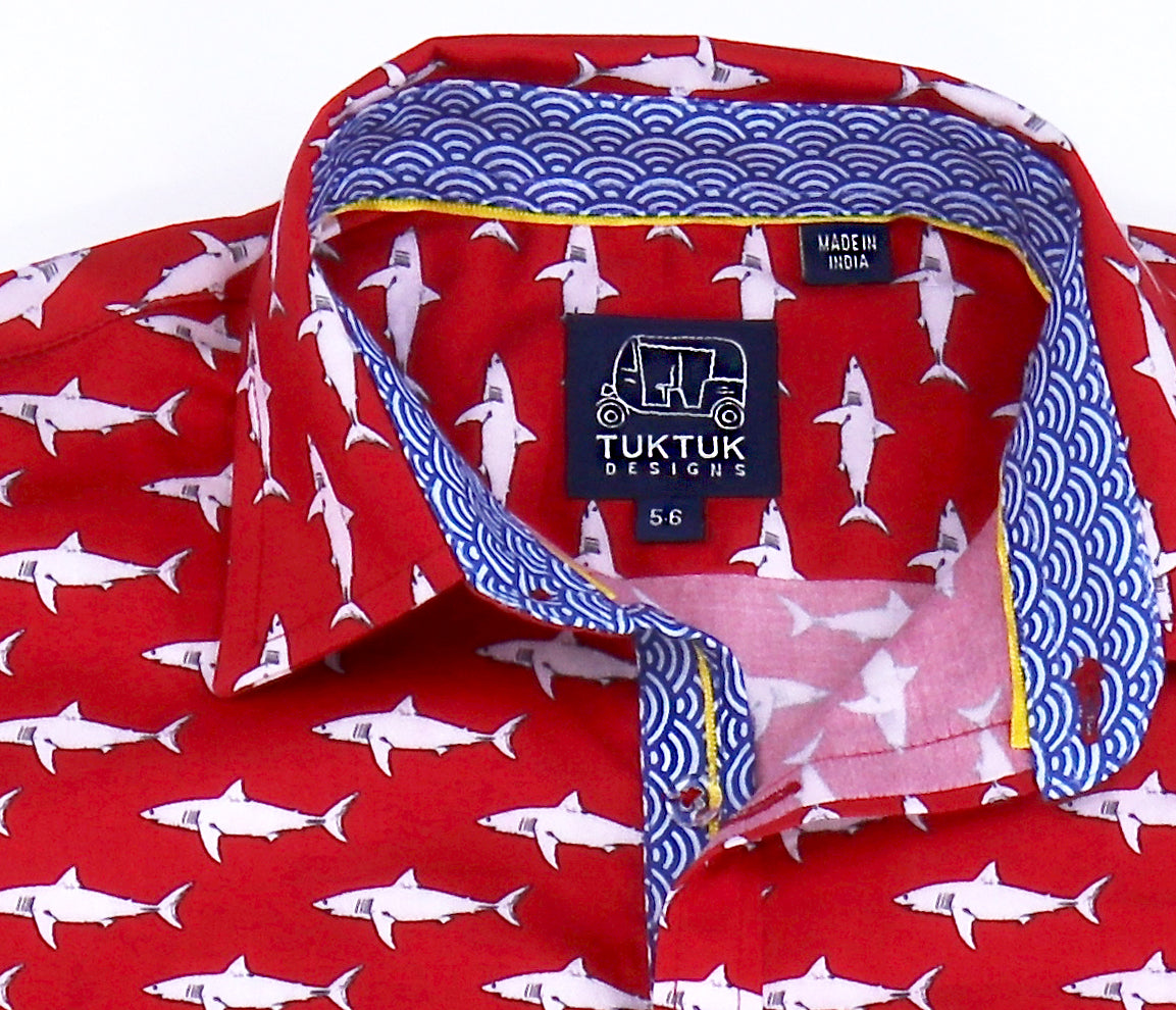 Mako Sharks In Red - Short Sleeve