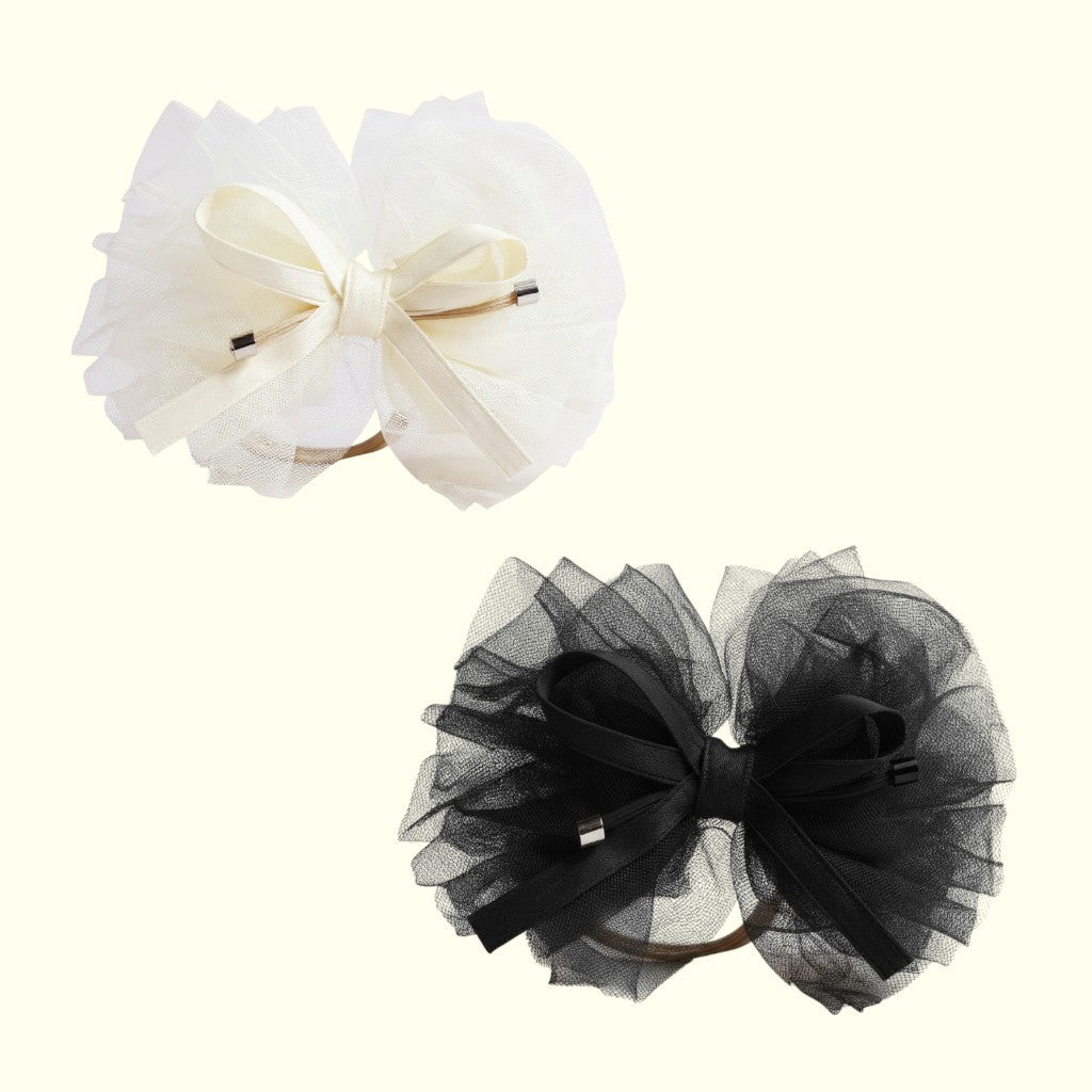 Tulle Bow Hair Ties