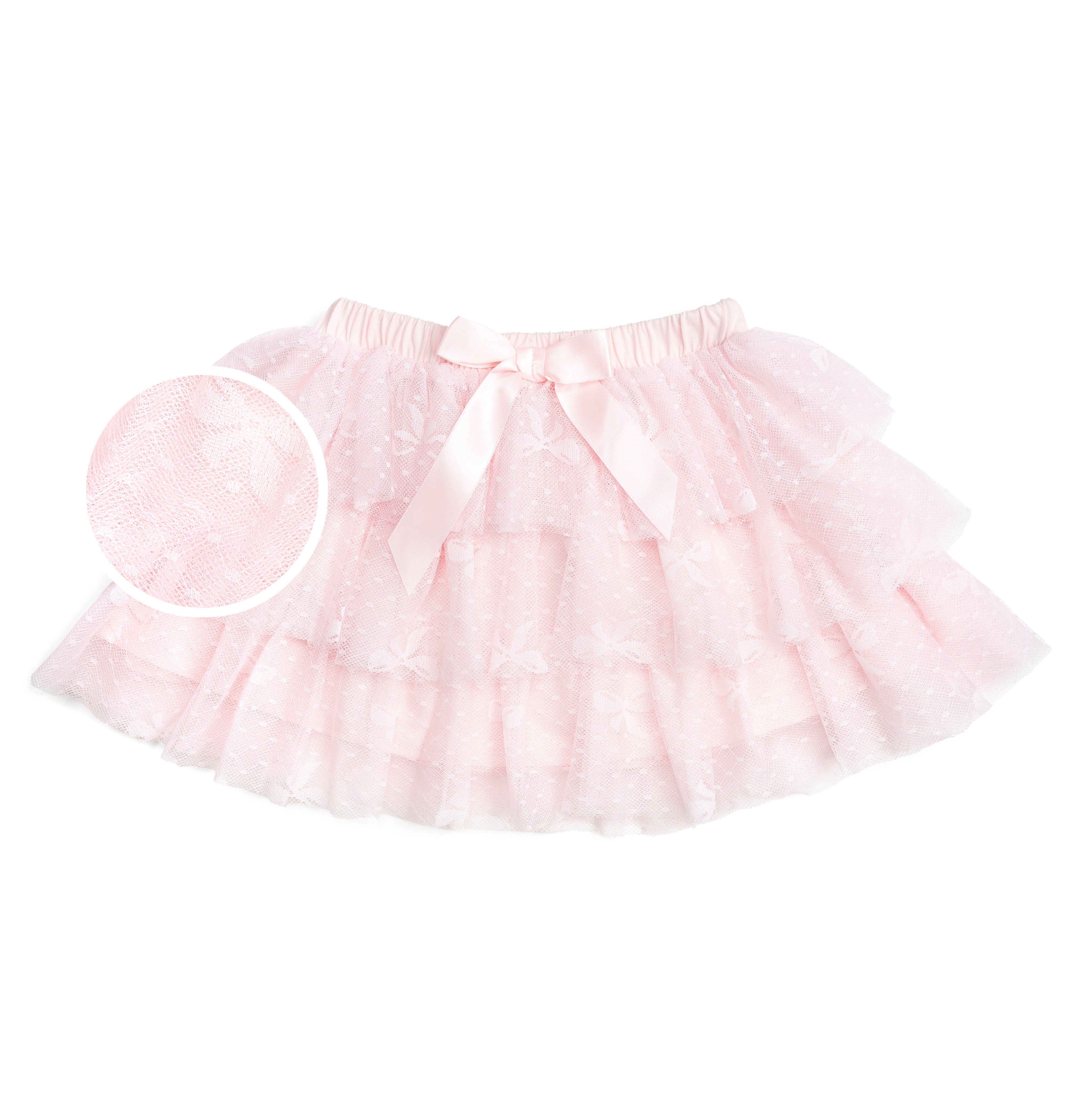 Bow Lace Tiered Tutu Skirt