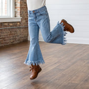Twirl Fringe Flare Denim Jeans
