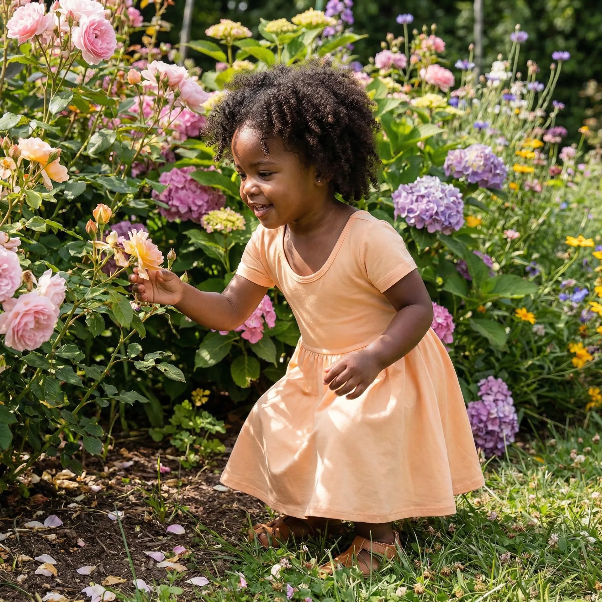 Twirl Dress In Peach Fuzz