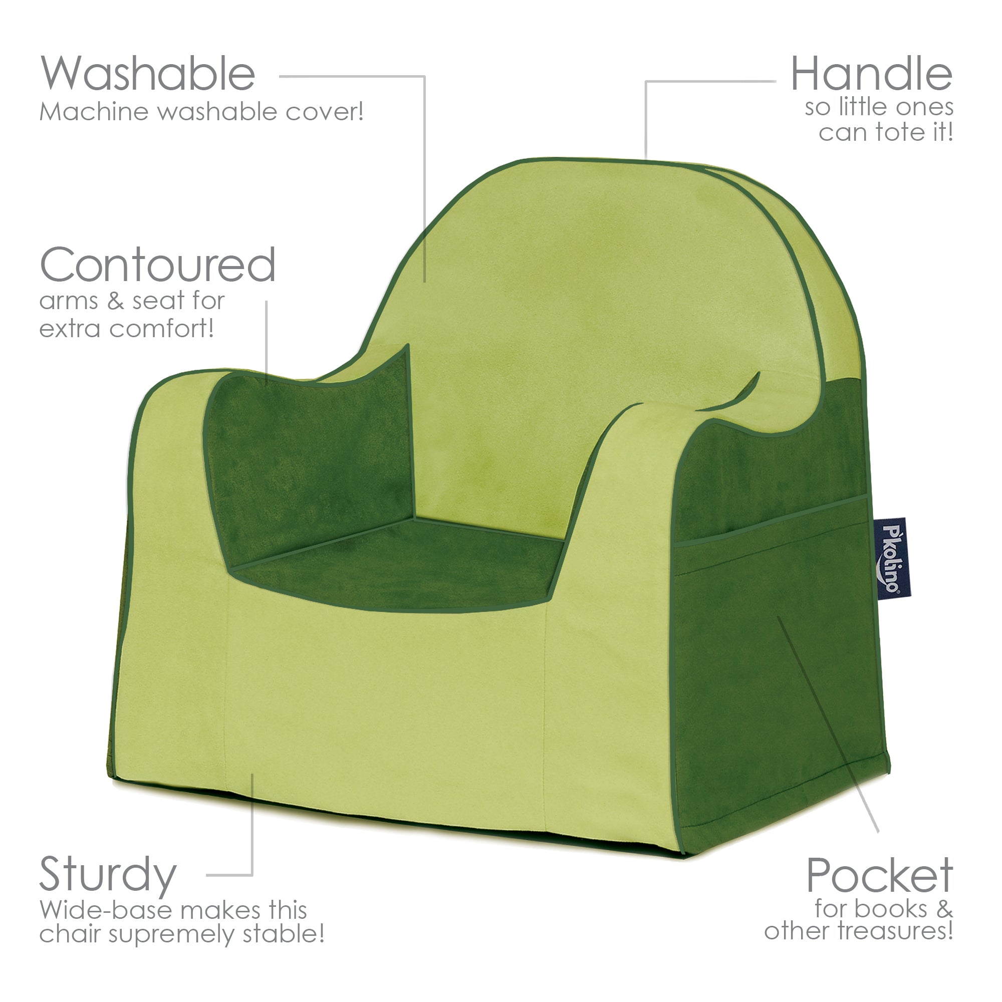 Little Reader Chair - Two Tone Green