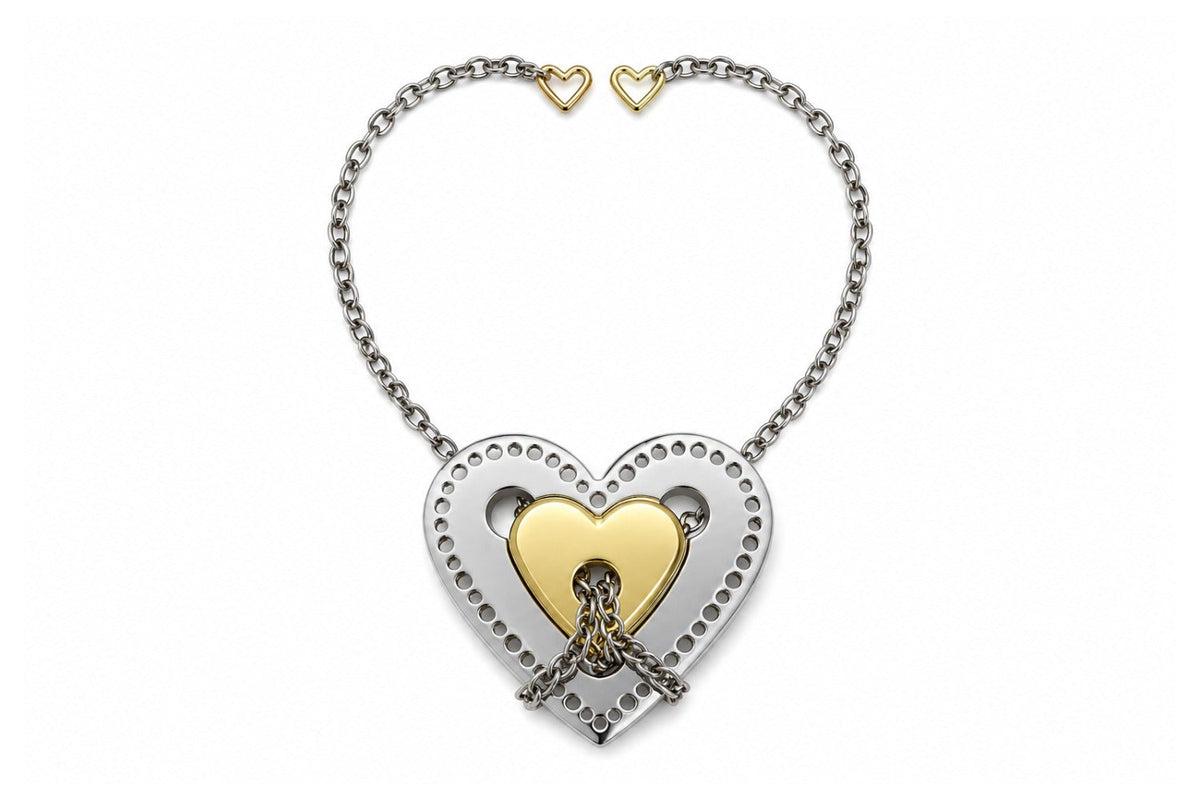 Two Hearts Puzzle - Metal Disentanglement Brain Teaser