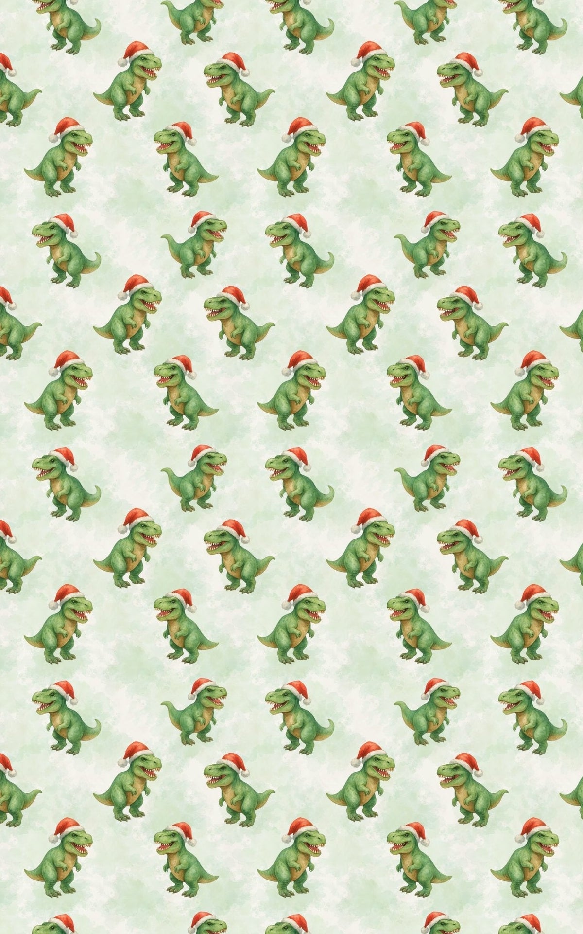 Santa Saurus Wrapping Paper