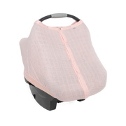 Cotton Muslin Car Seat Canopy - Light Pink