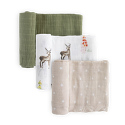 Cotton Muslin Swaddle Blanket 3 Pack - Oh Deer 2