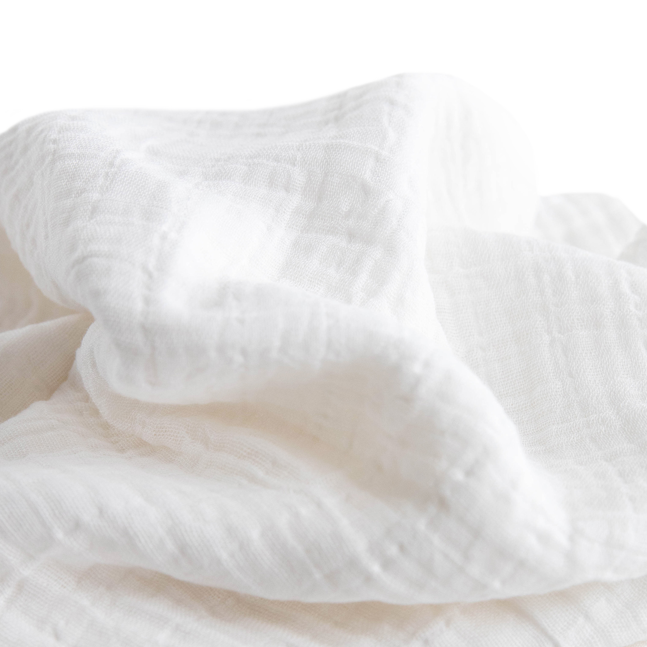 Cotton Muslin Swaddle Blanket - White
