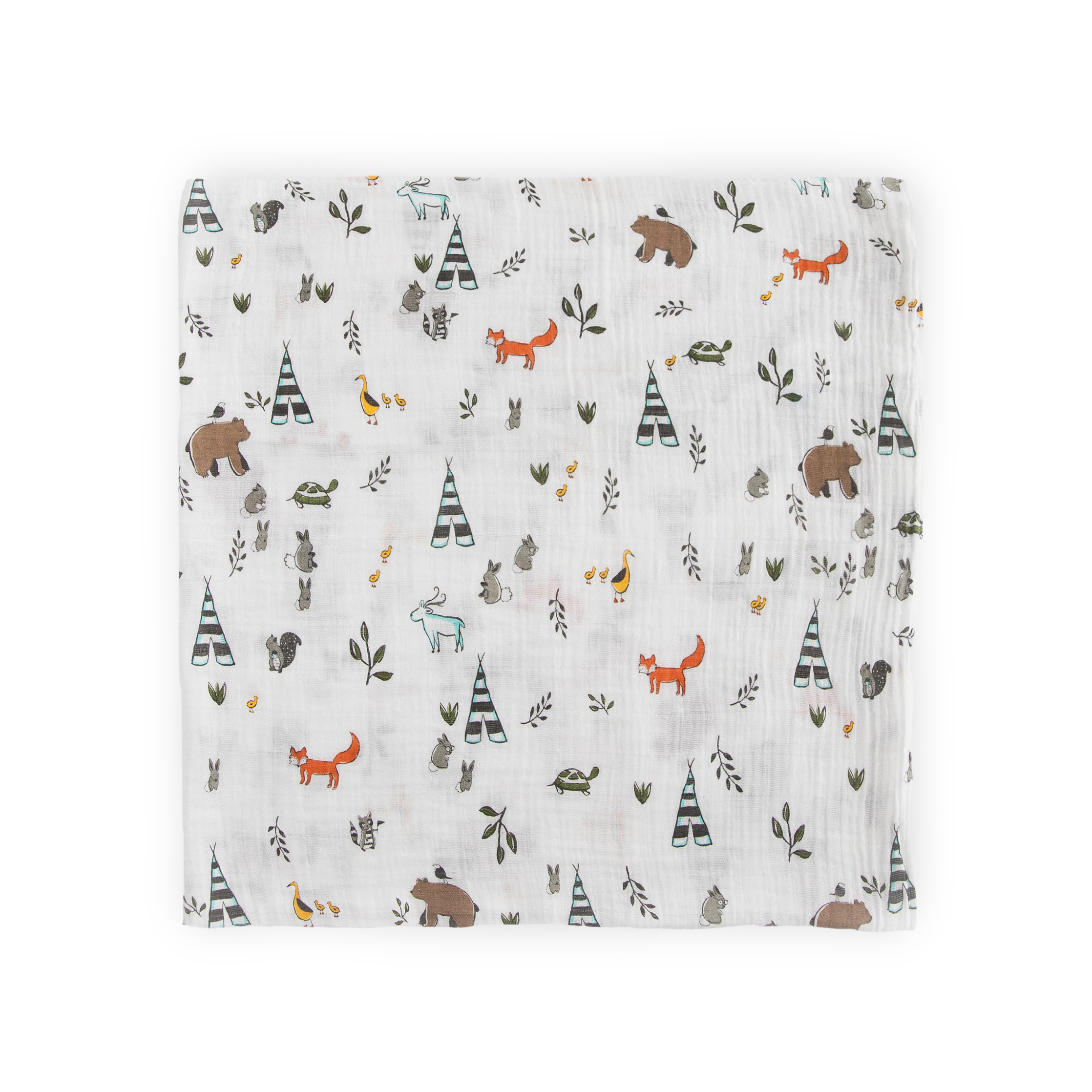 Cotton Muslin Swaddle Blanket - Forest Friends