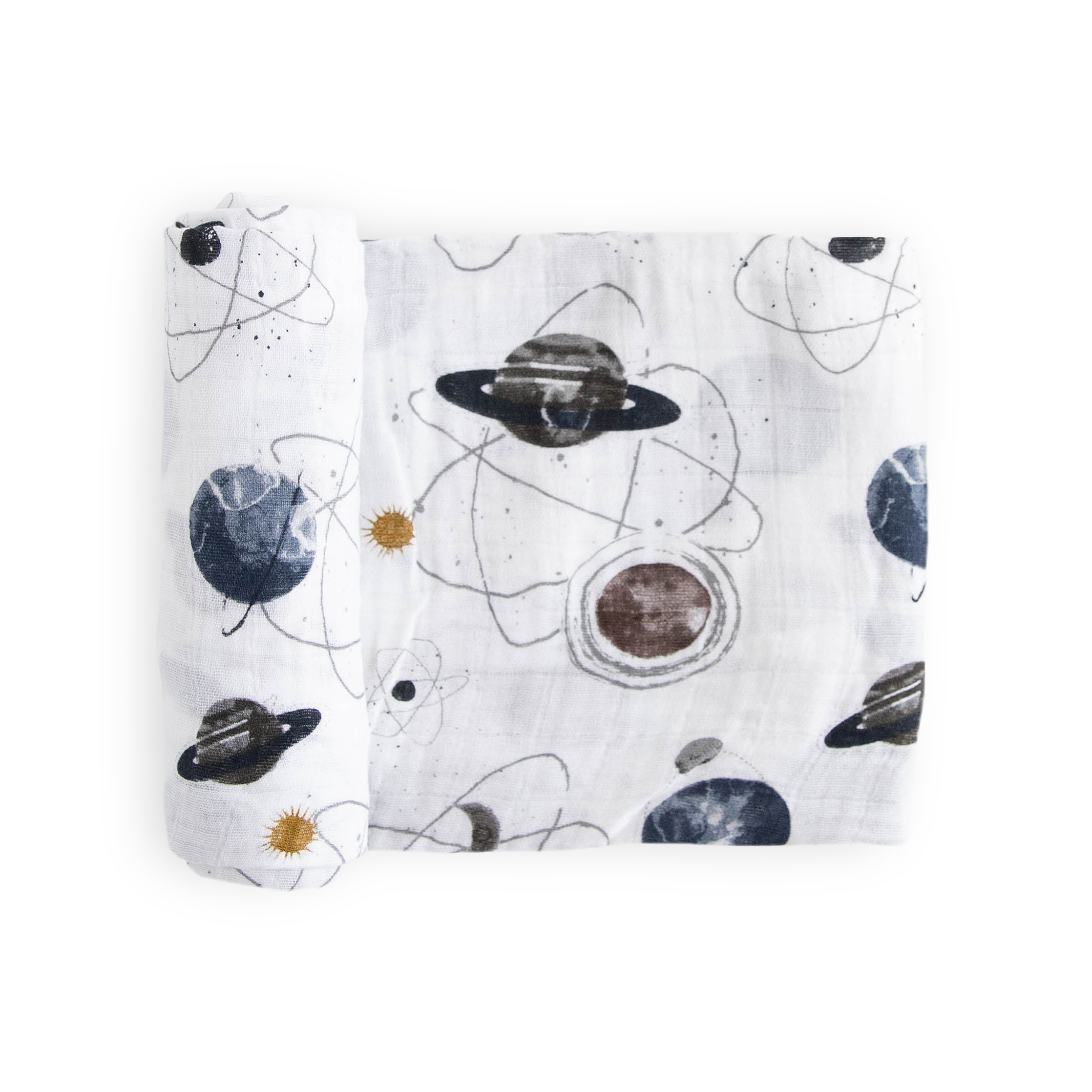 Cotton Muslin Swaddle Blanket - Planetary