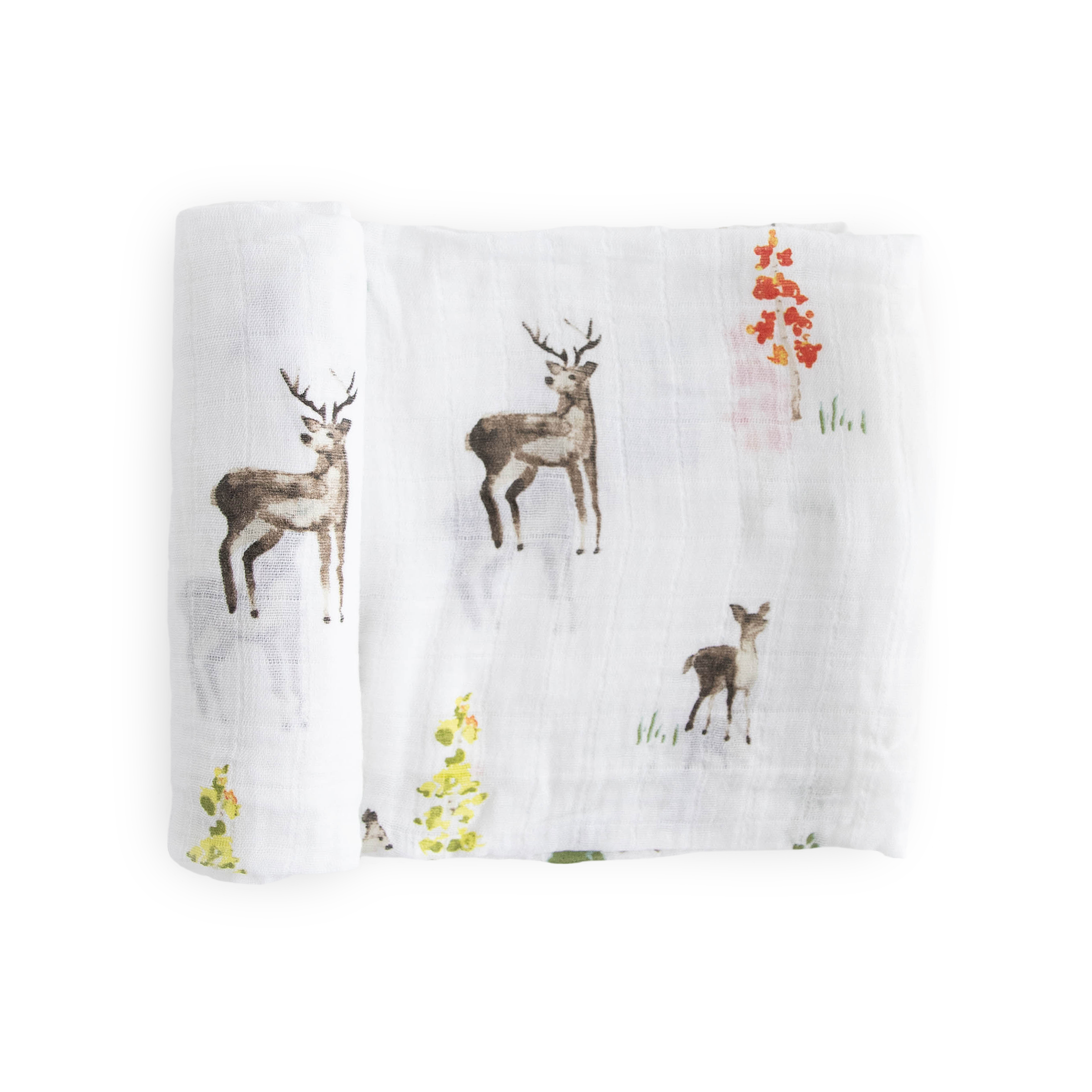 Cotton Muslin Swaddle Blanket - Oh Deer!