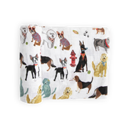Cotton Muslin Swaddle Blanket - Woof