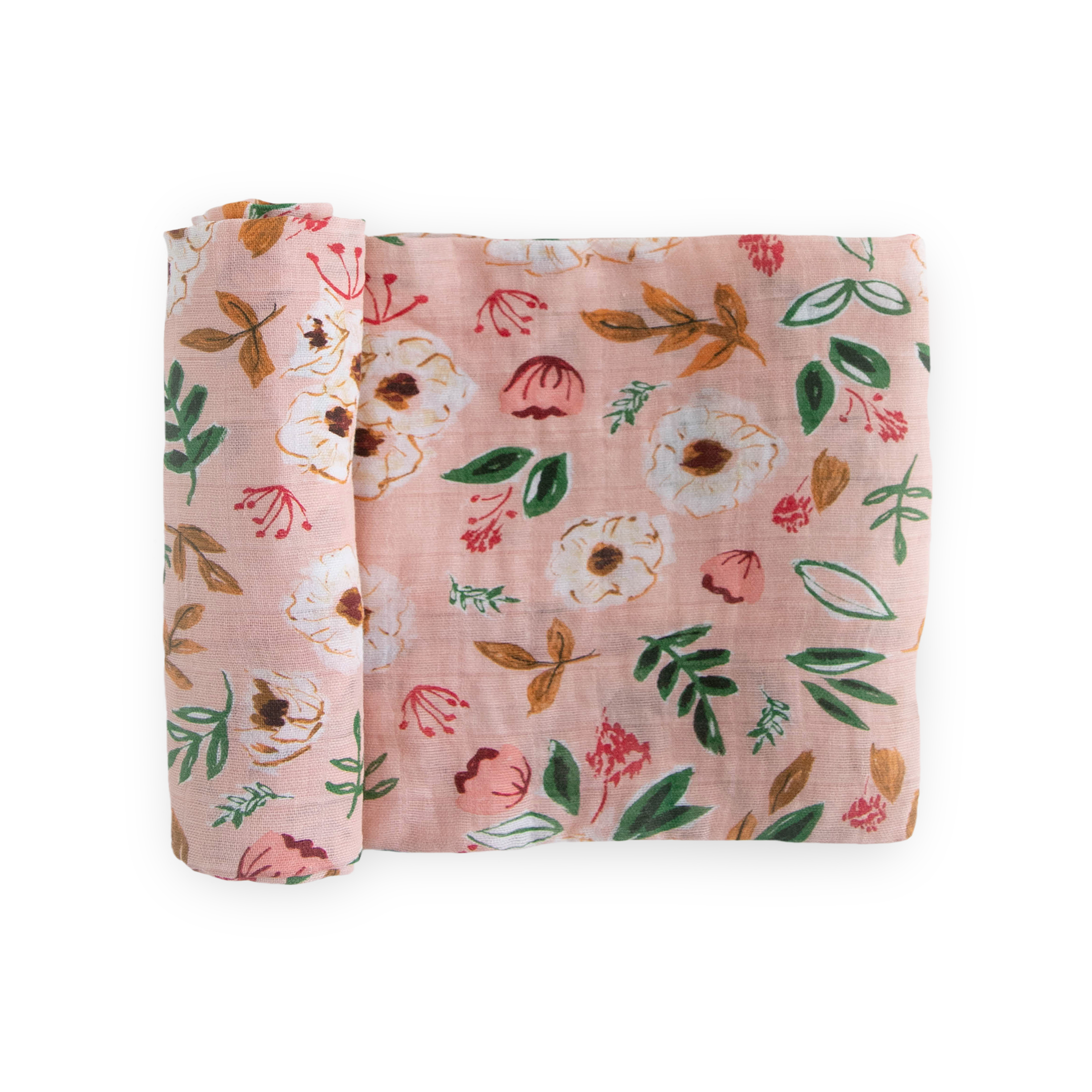 Cotton Muslin Swaddle Blanket - Vintage Floral