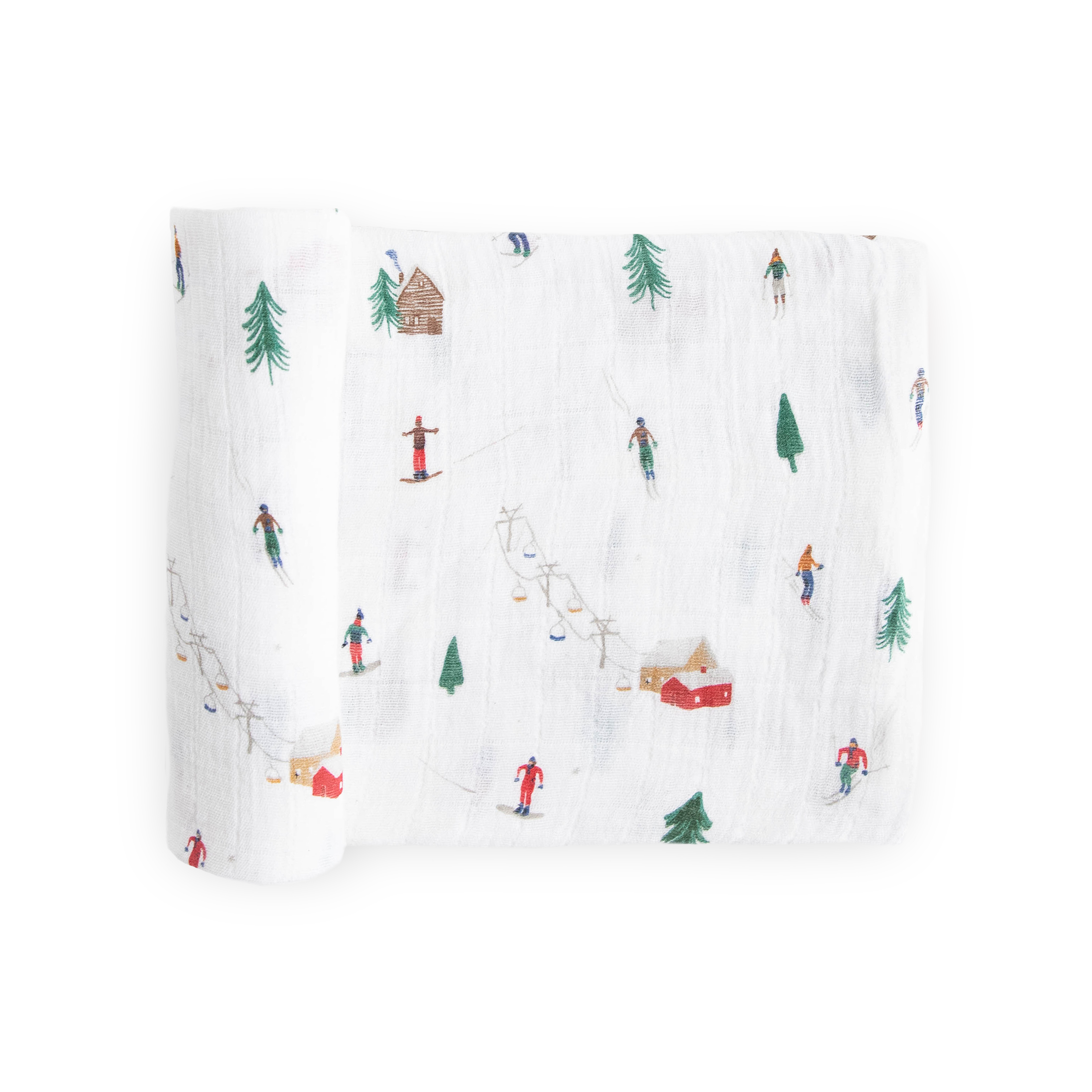 Cotton Muslin Swaddle Blanket - Powder Party