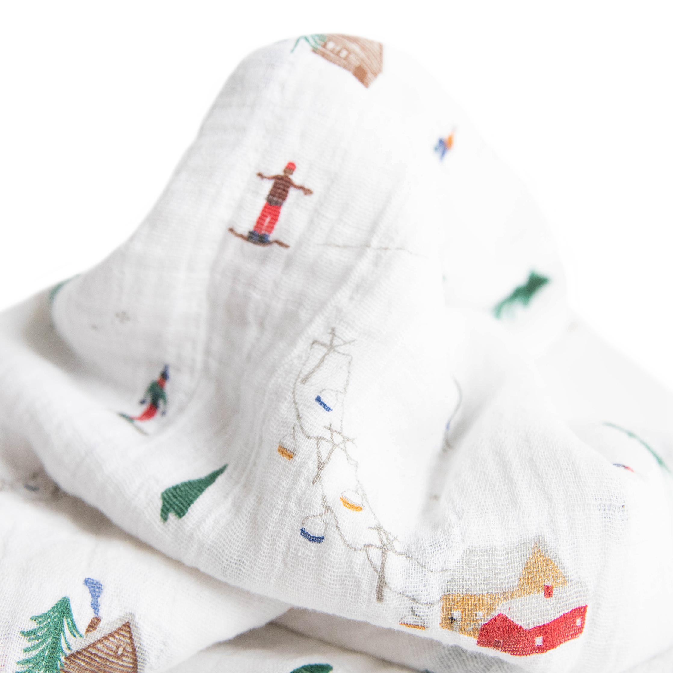 Cotton Muslin Swaddle Blanket - Powder Party