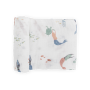 Cotton Muslin Swaddle Blanket - Mermaids