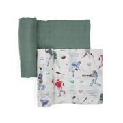 Deluxe Muslin Swaddle Blanket 2 Pack - Home Run 2