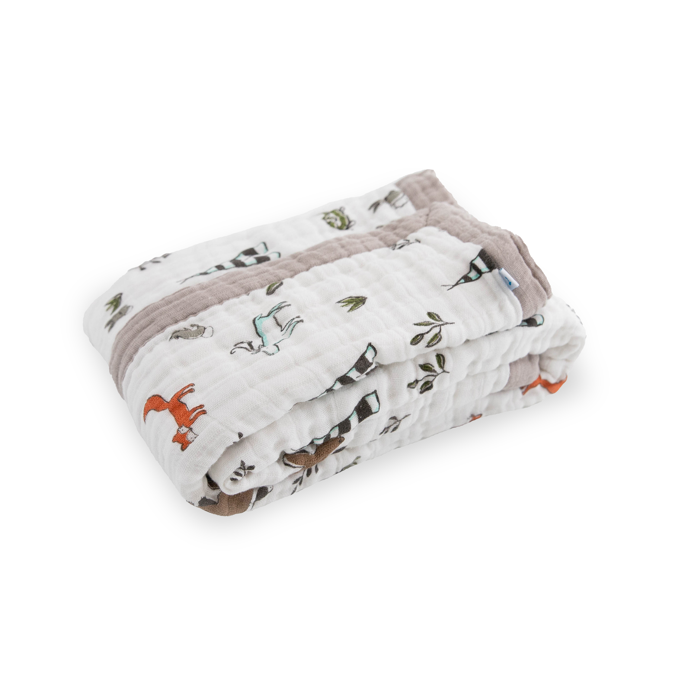 Cotton Muslin Baby Quilt - Forest Friends