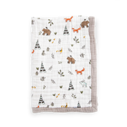 Cotton Muslin Baby Quilt - Forest Friends