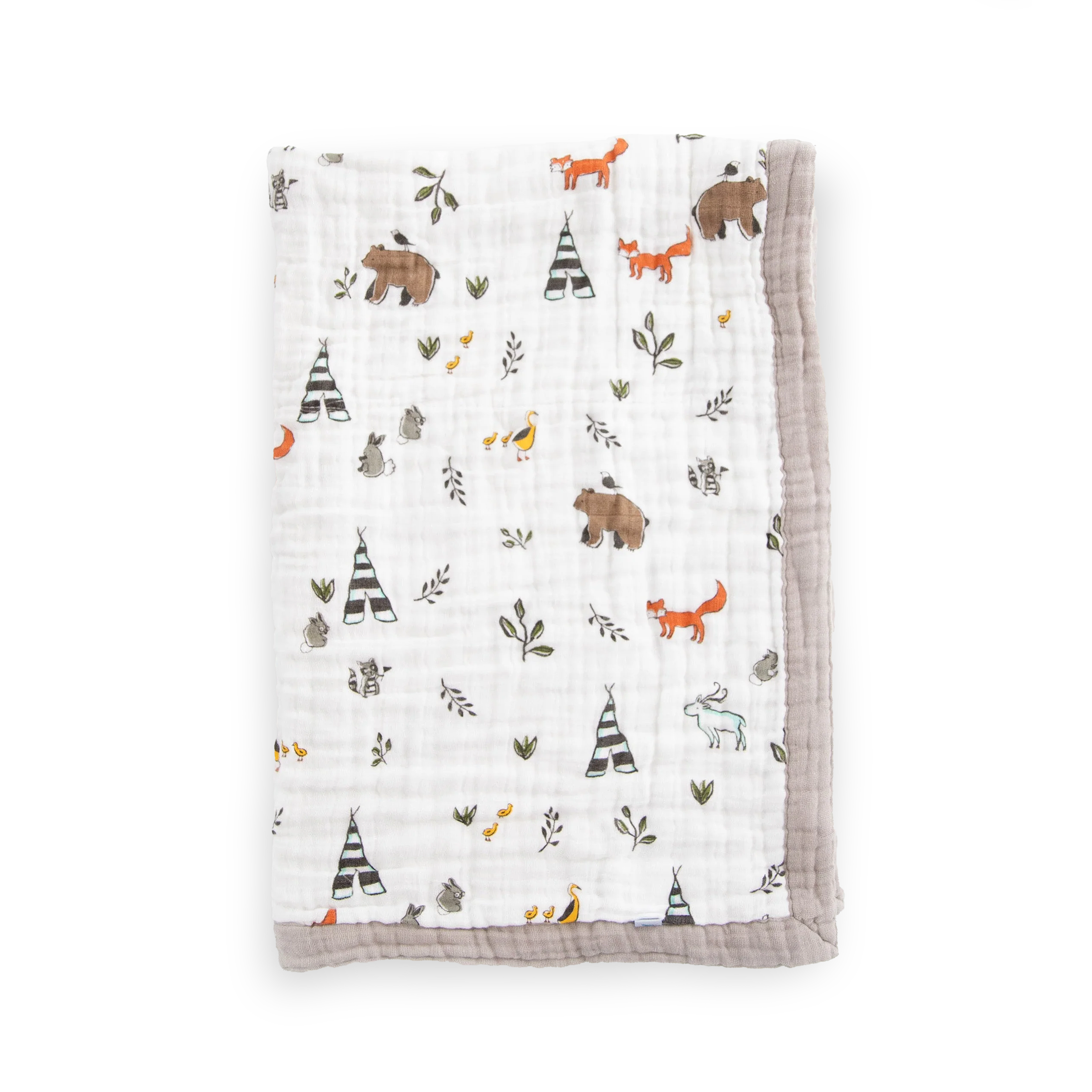 Cotton Muslin Baby Quilt - Forest Friends