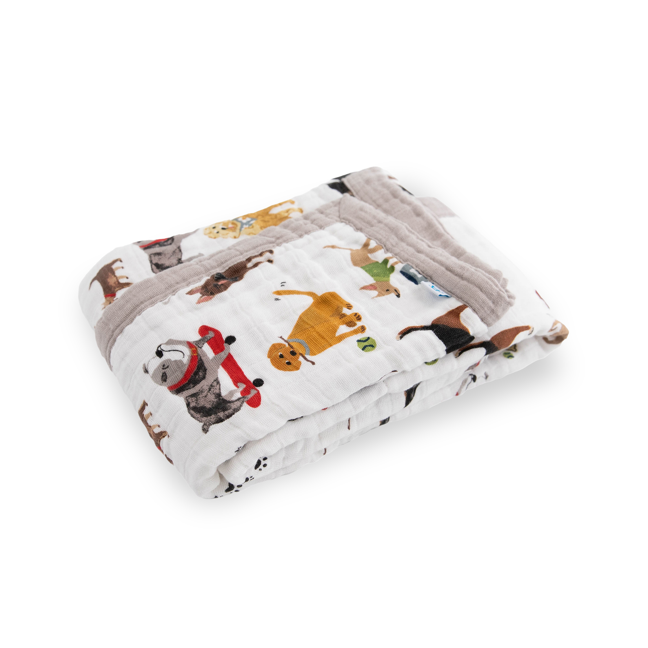 Cotton Muslin Baby Quilt - Woof