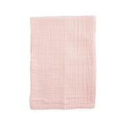 Cotton Muslin Baby Quilt - Light Pink