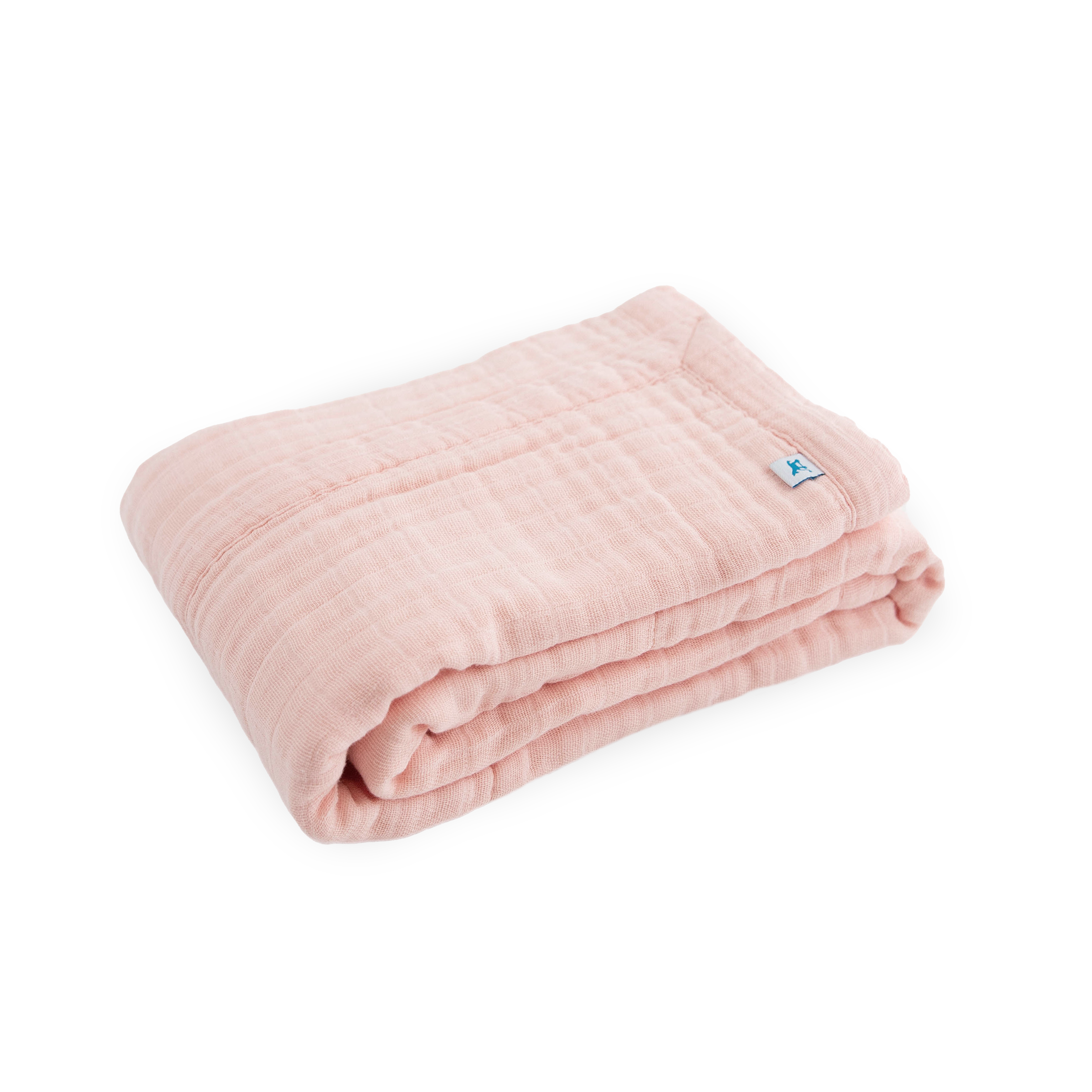 Cotton Muslin Baby Quilt - Light Pink